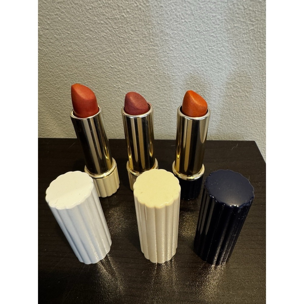Vintage Estee Lauder Vintage Ribbed Lipsticks Set Of 3 NEW Heathermist Pink More